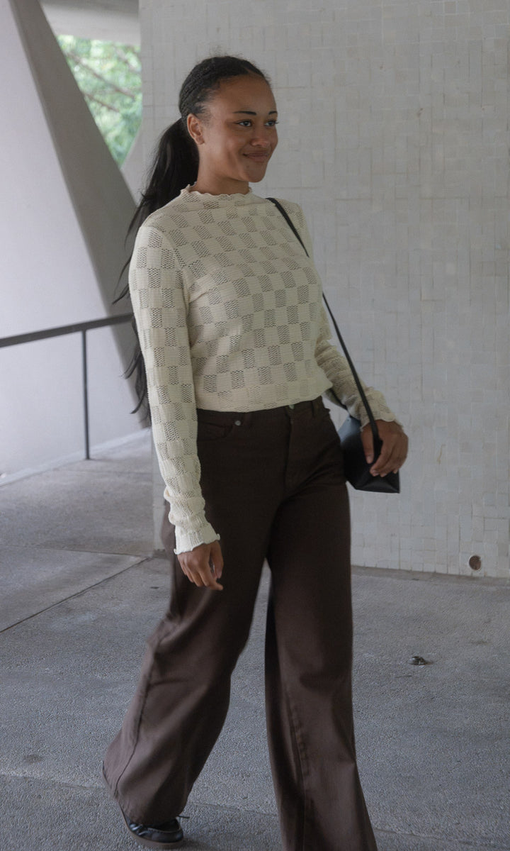 Long Leg Jeans / Braun