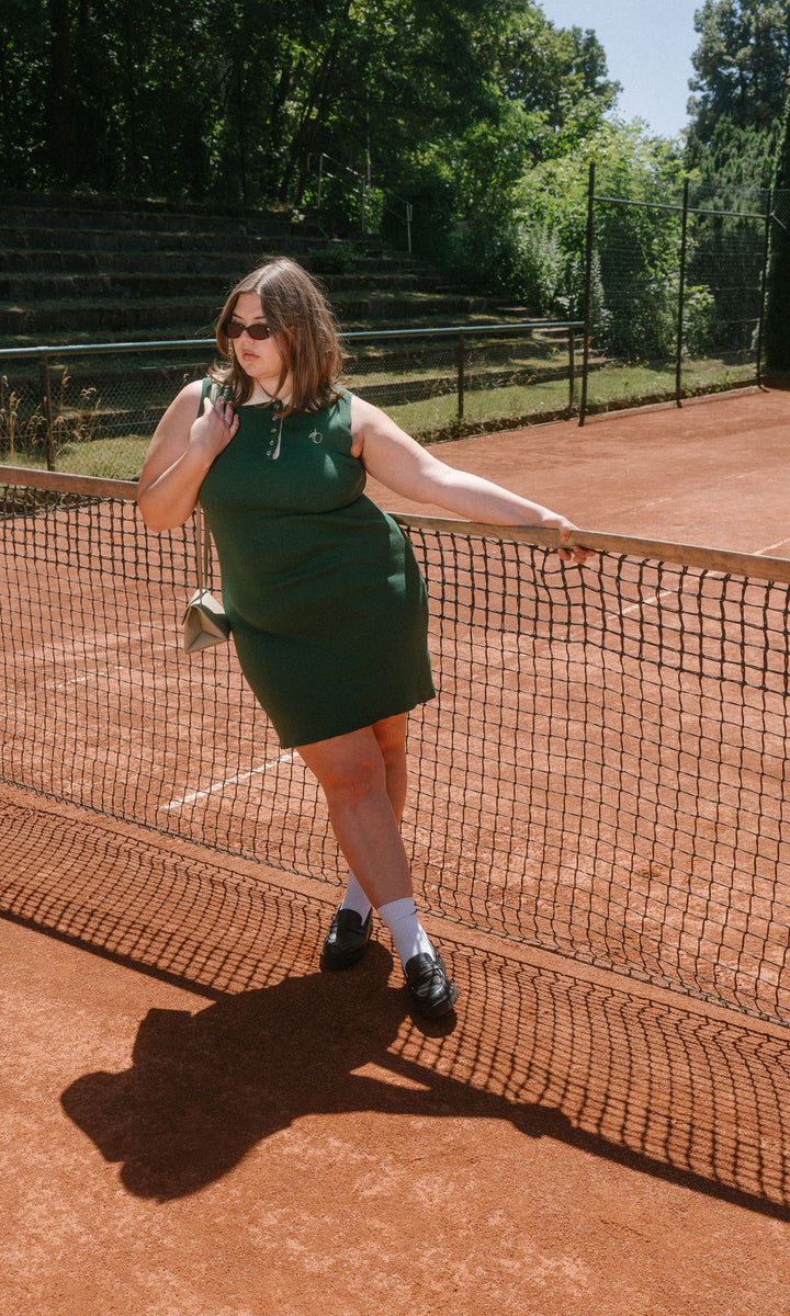 Sleeveless knitted polo dress Toni