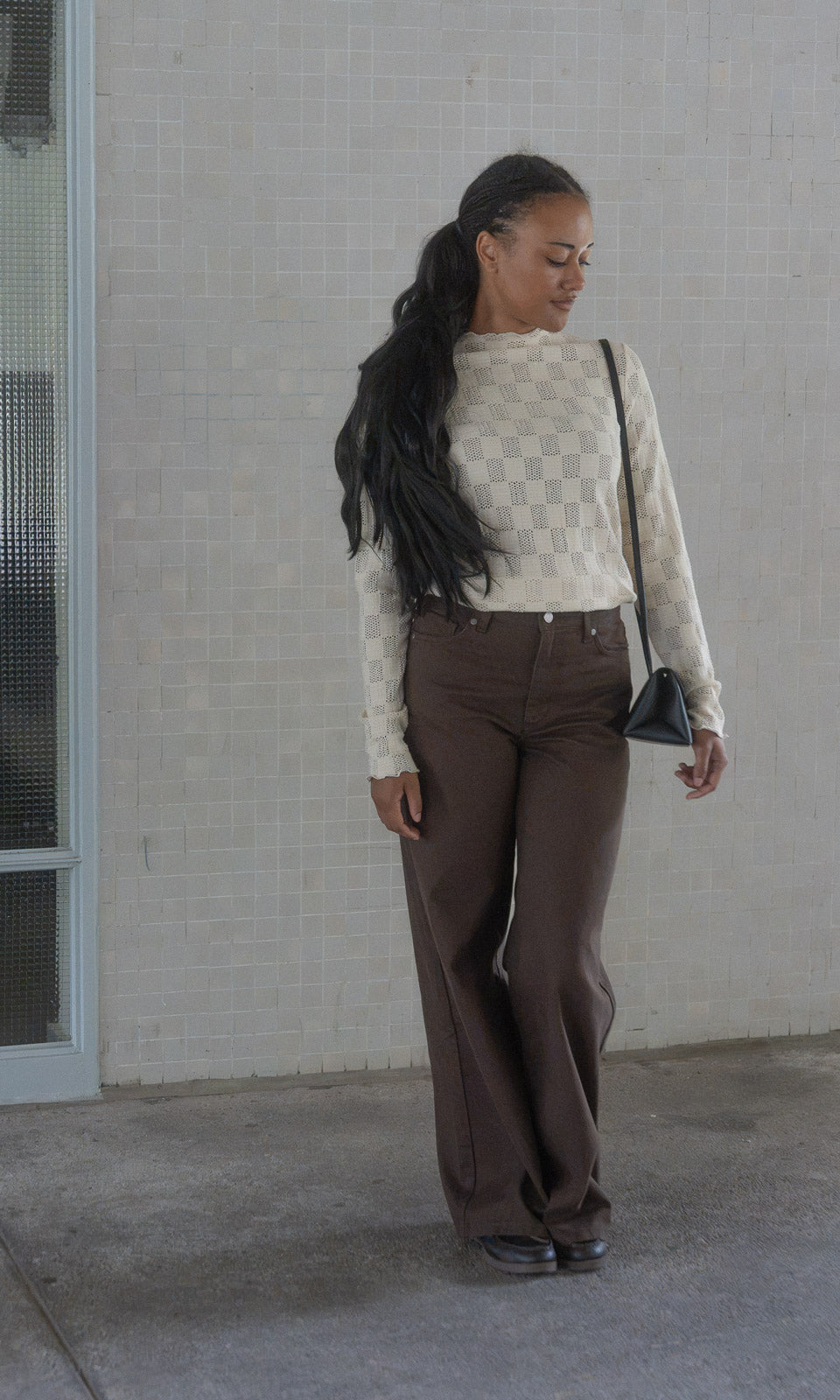Long Leg Jeans / Braun