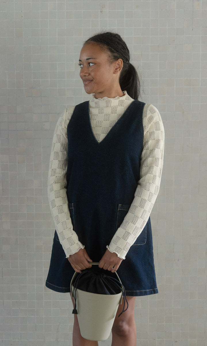 Kurzes Jeanskleid Audrey / Dunkelblau