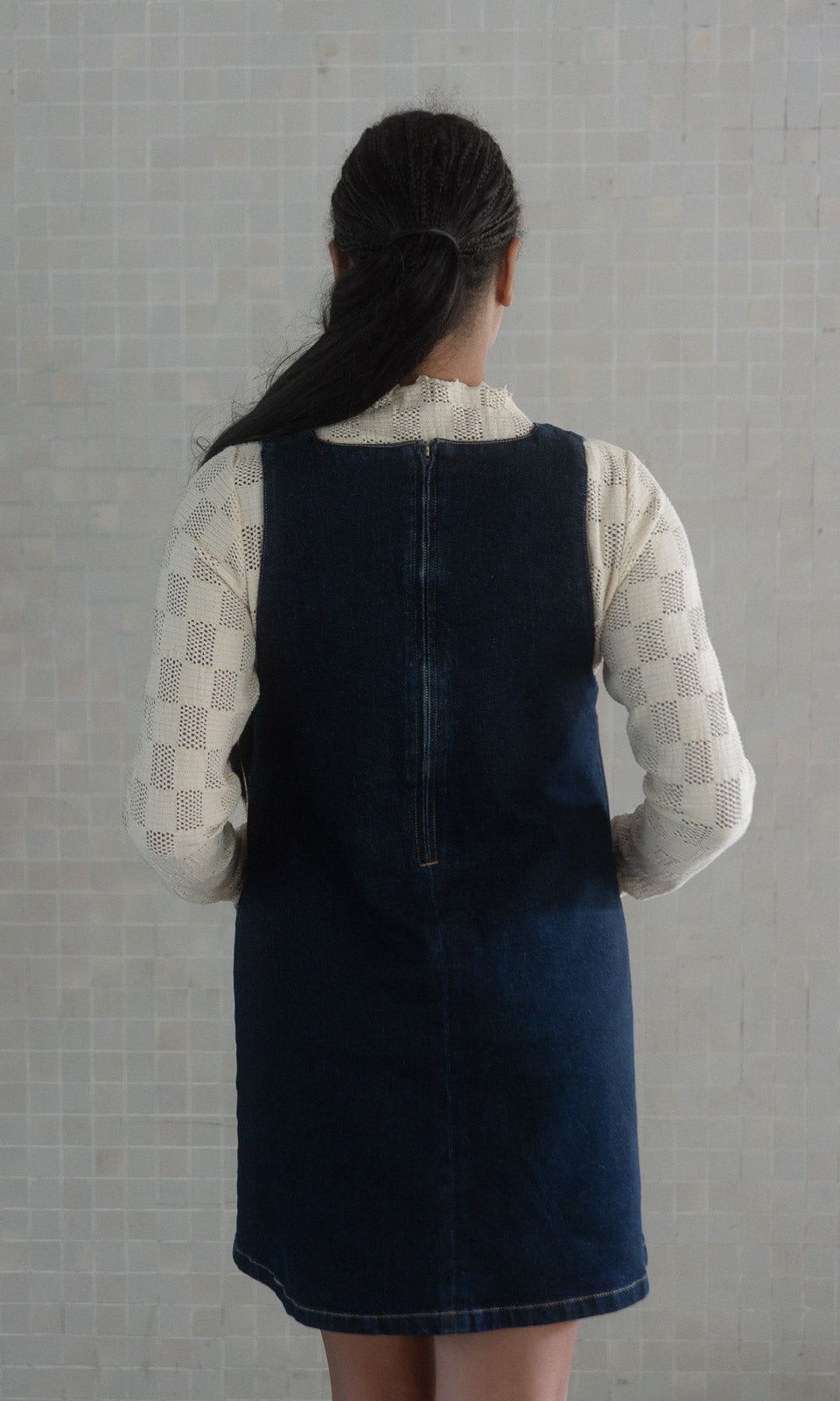 Kurzes Jeanskleid Audrey / Dunkelblau