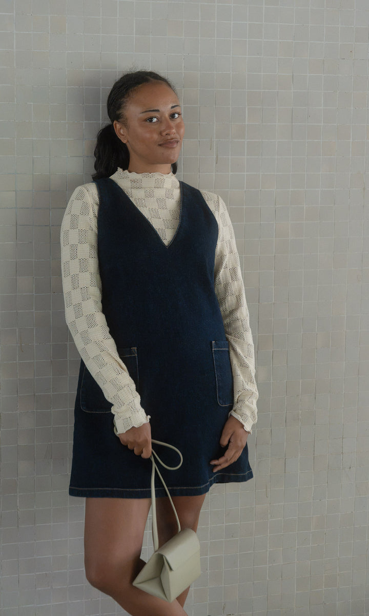 Crochet Langarmshirt / Creme