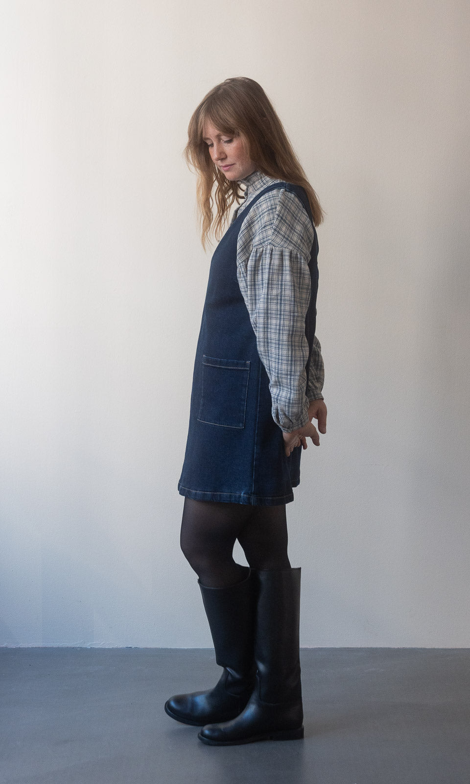 Kurzes Jeanskleid Audrey / Dunkelblau