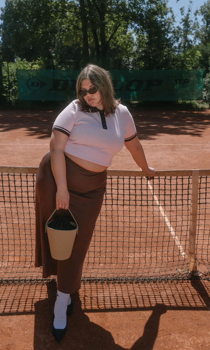 Polo Knitted T-Shirt Toni Rosé