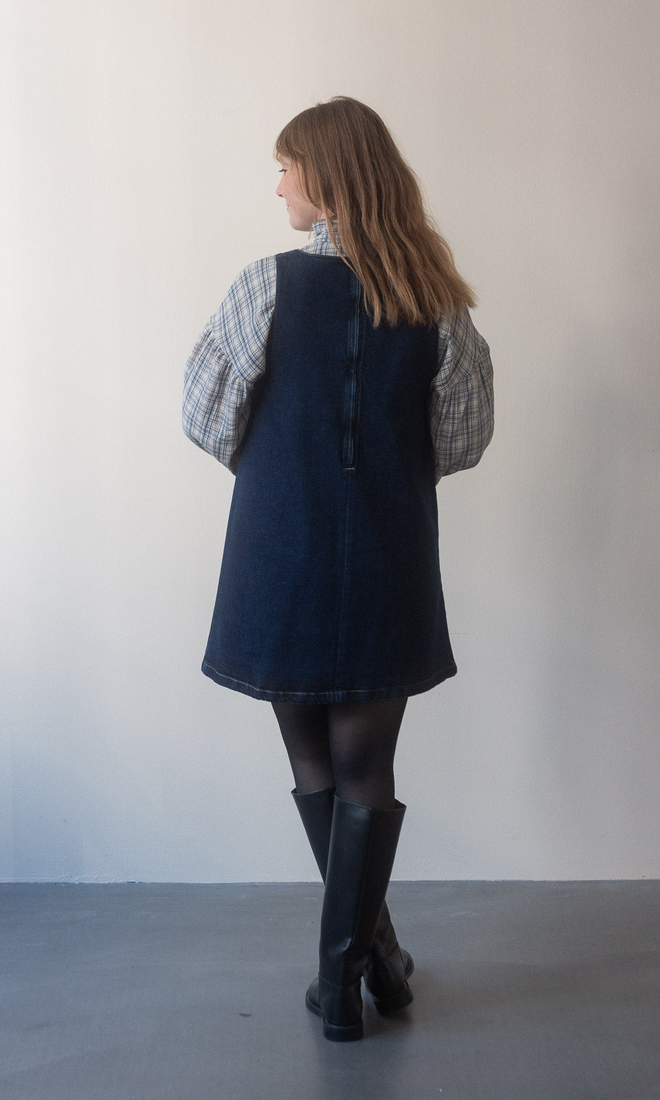 Kurzes Jeanskleid Audrey / Dunkelblau