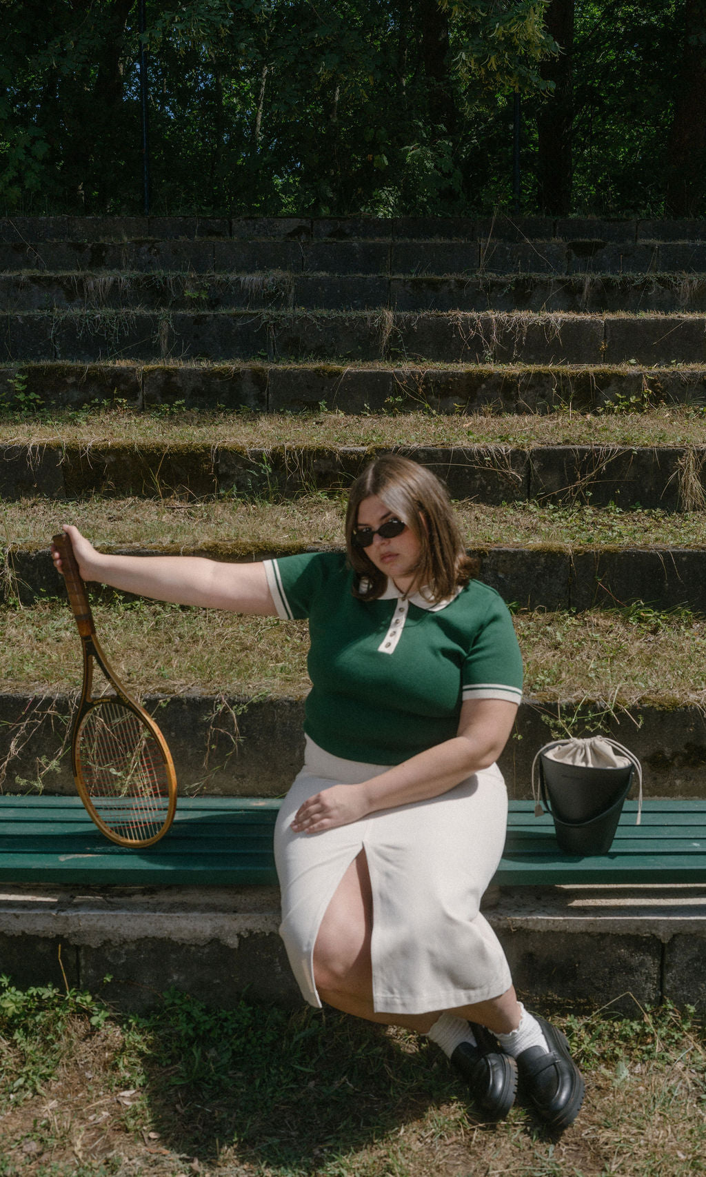 Knitted Polo Shirt Toni in Green