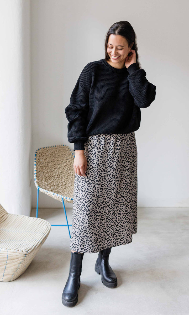 Strickpullover aus Baumwolle - abricot coco
