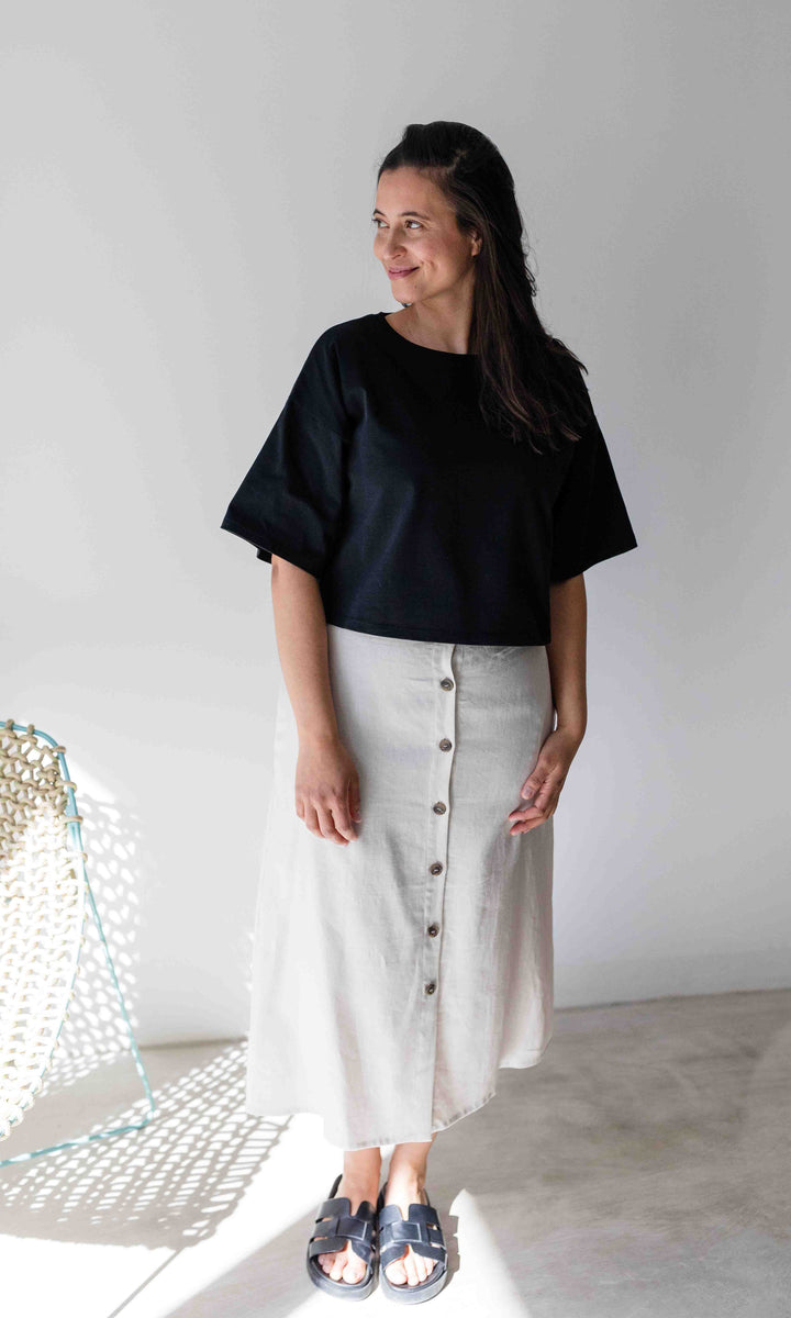 Cropped T-Shirt - abricot coco