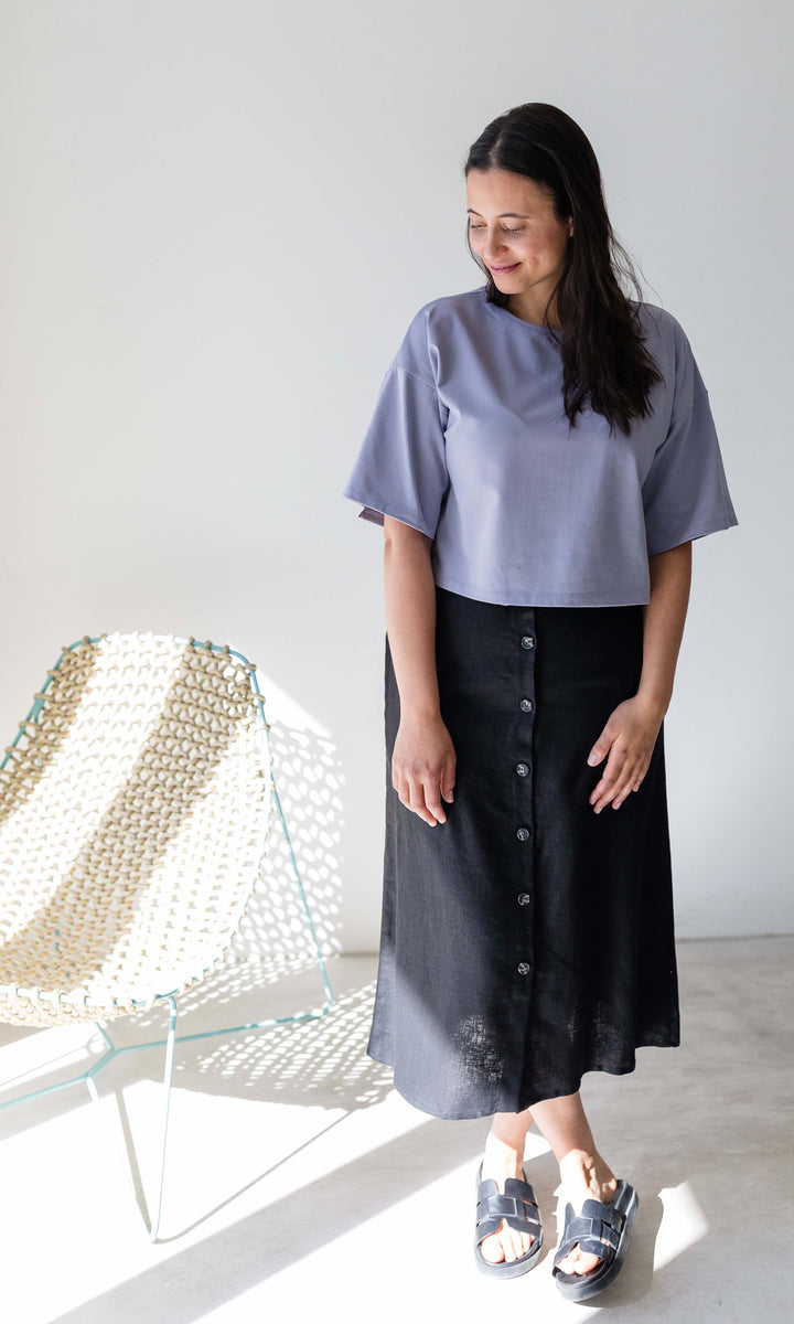 Cropped T-Shirt - abricot coco