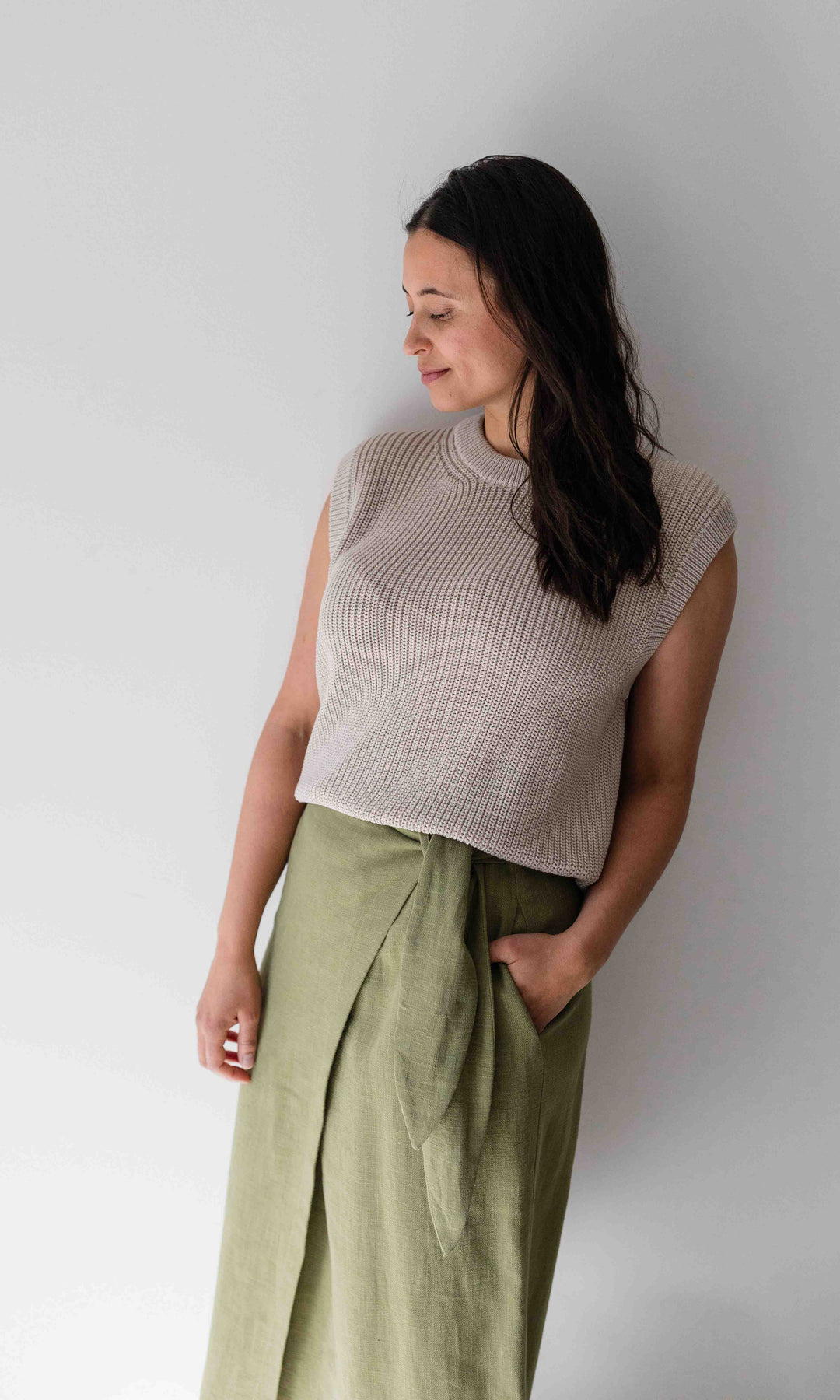 Strickpullunder - abricot coco