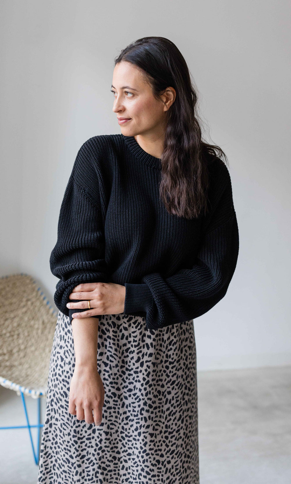 Strickpullover aus Baumwolle - abricot coco
