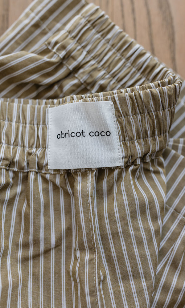 Sommer Shorts Olive Gestreift