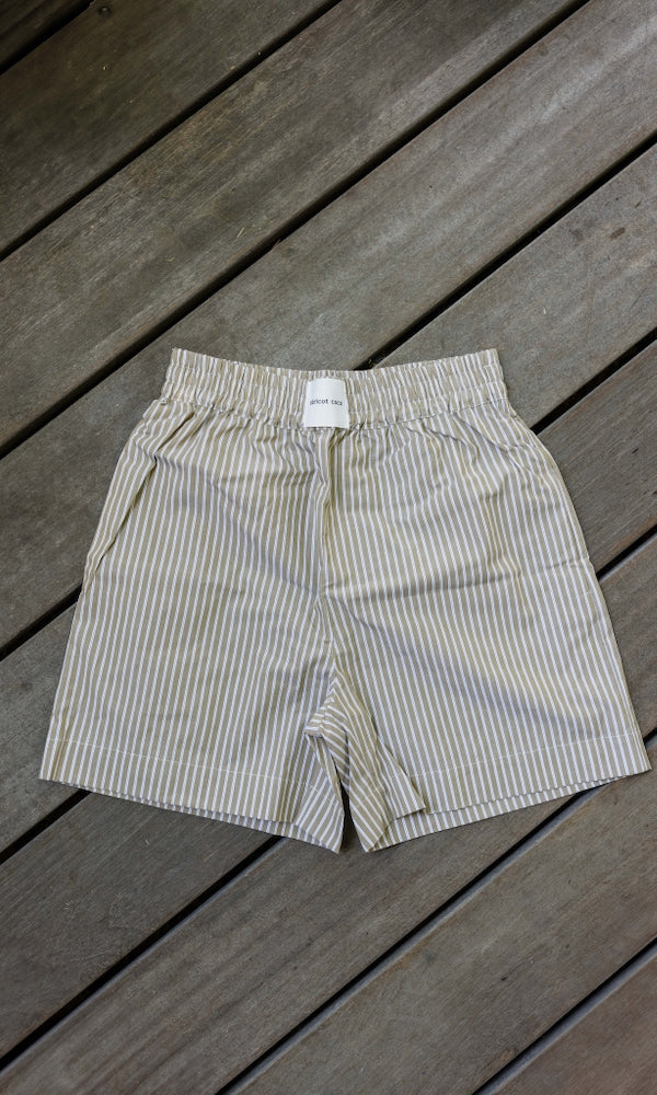 Sommer Shorts Olive Gestreift