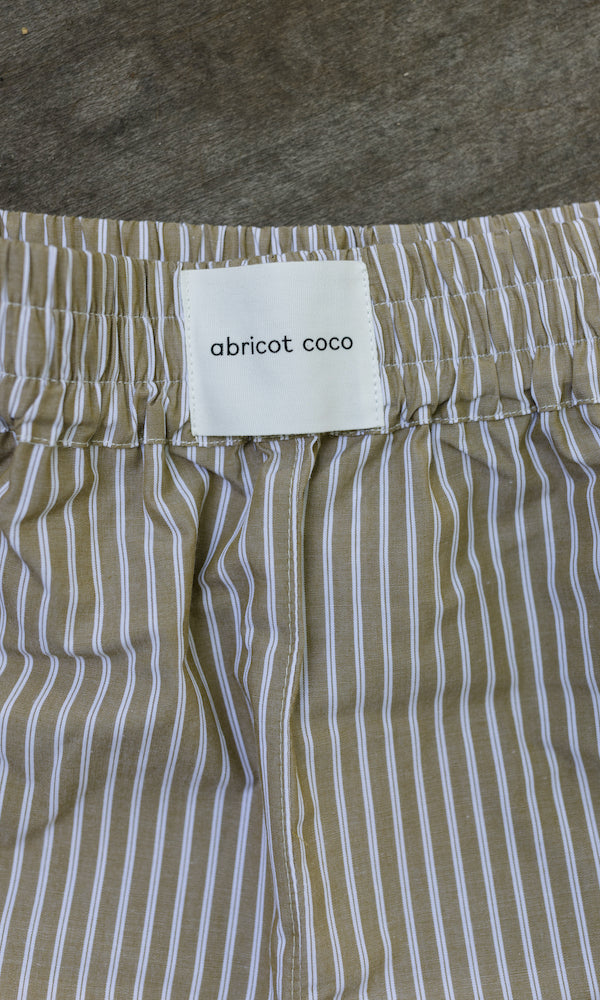 Sommer Shorts Olive Gestreift