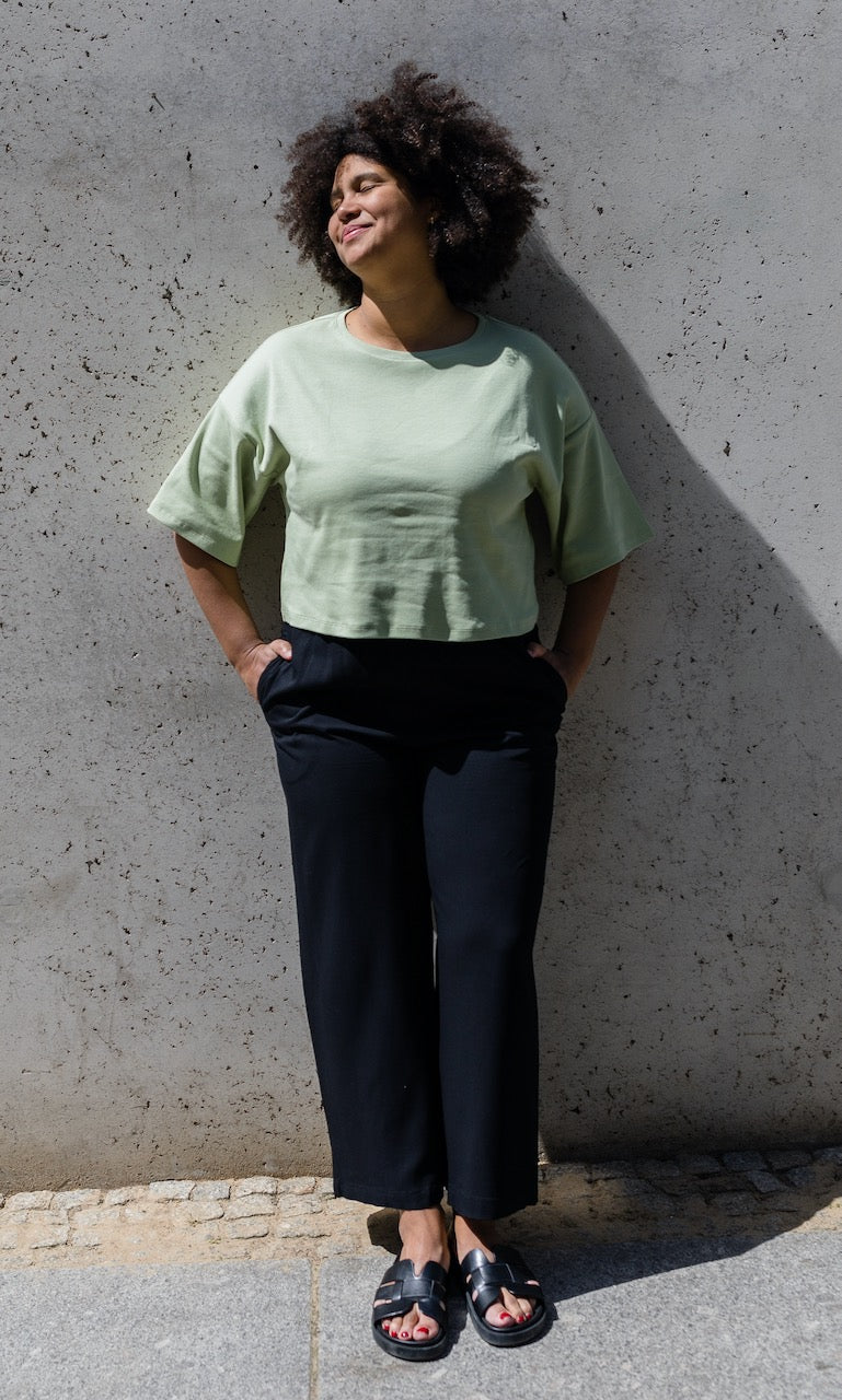 High Waist Culotte aus Viskose - abricot coco