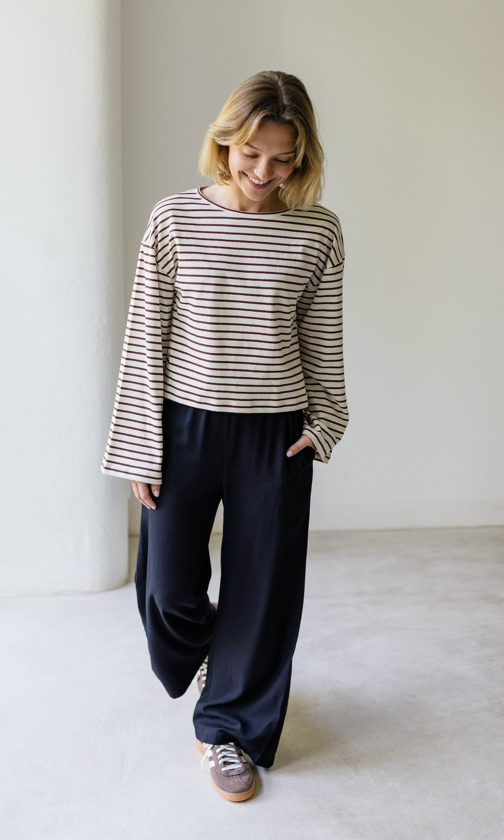High Waist Culotte aus Viskose - abricot coco