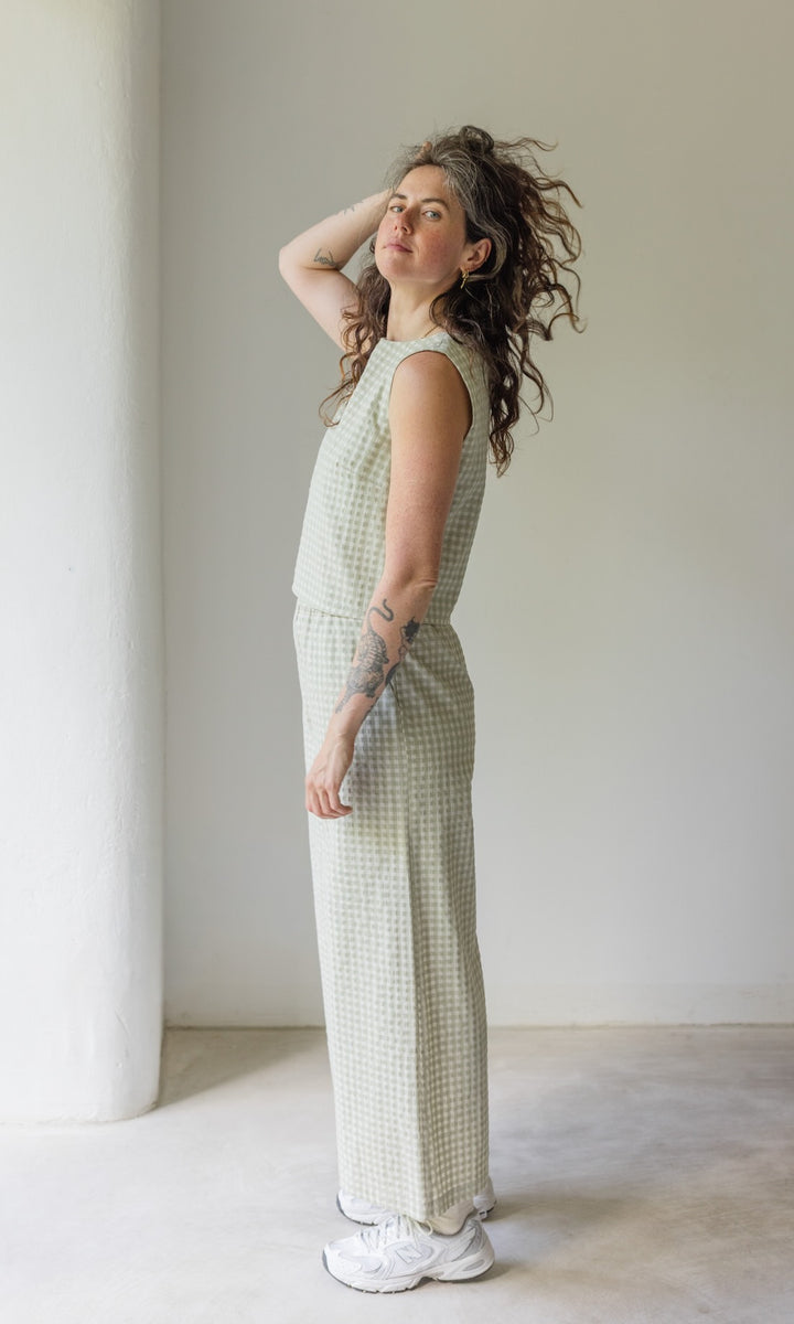 Weite High Waist Culotte Akiko - abricot coco