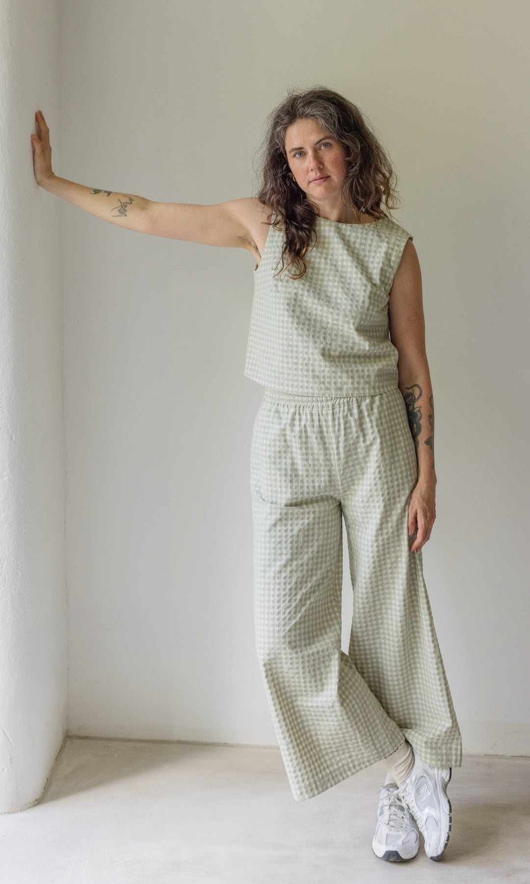 Weite High Waist Culotte Akiko - abricot coco