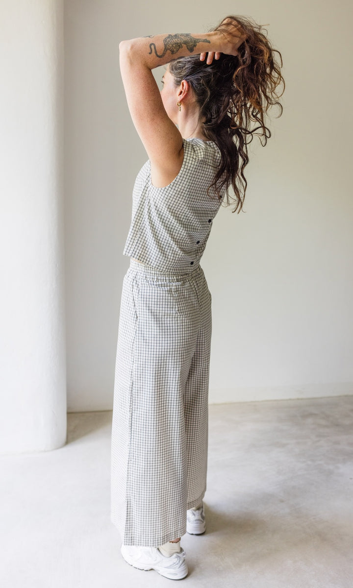Weite High Waist Culotte Akiko - abricot coco