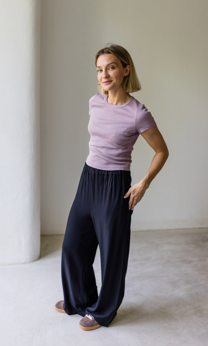 High Waist Culotte aus Viskose