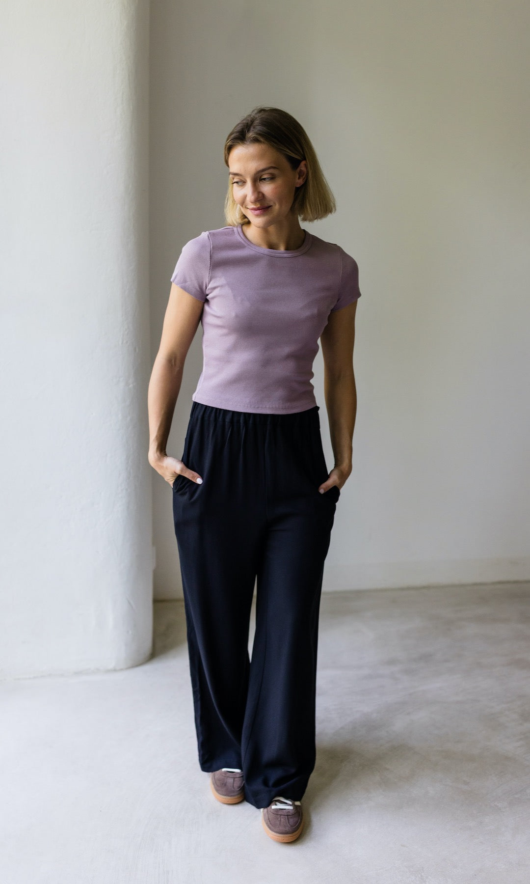 High Waist Culotte aus Viskose