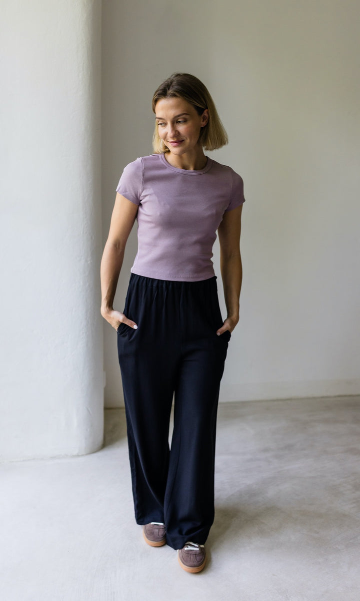High Waist Culotte aus Viskose