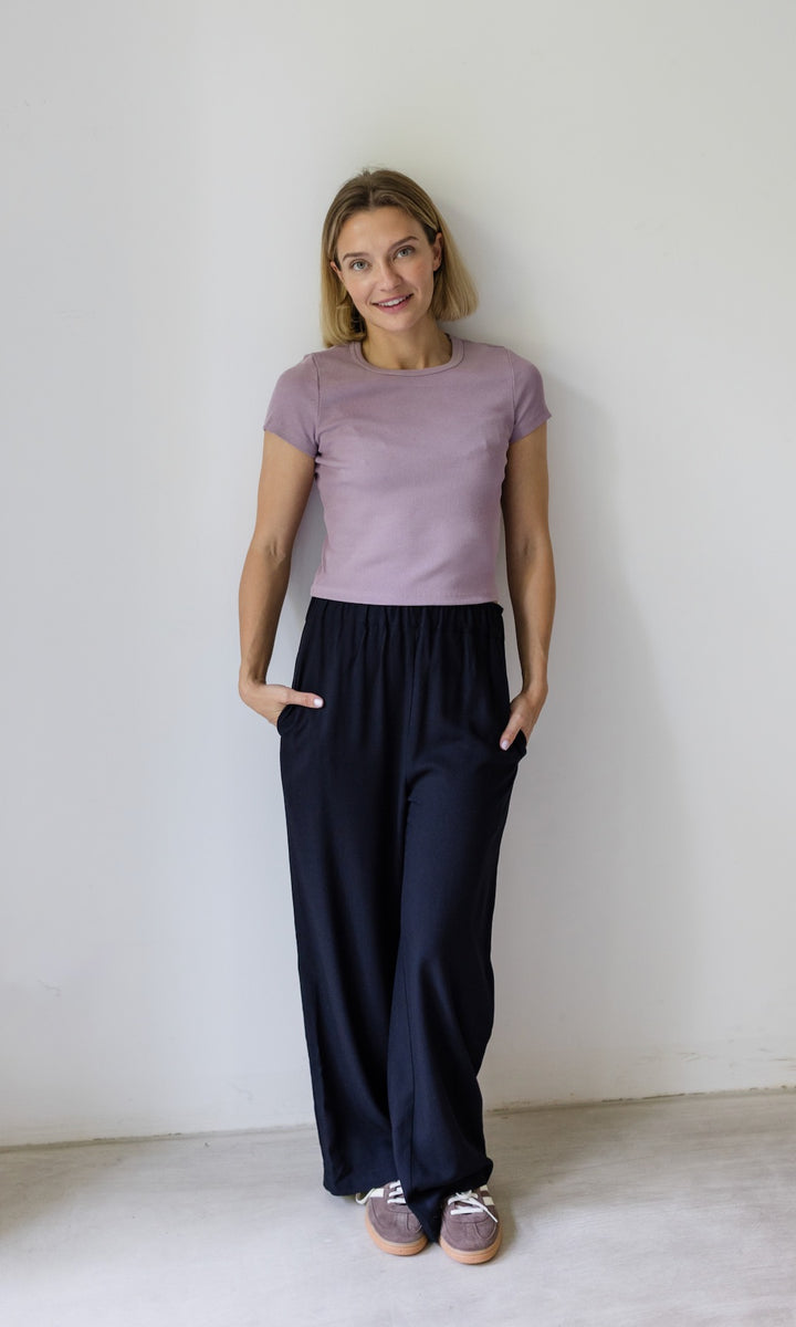 High Waist Culotte aus Viskose