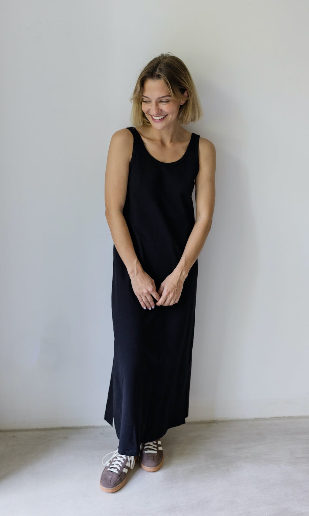 Jersey Kleid - abricot coco