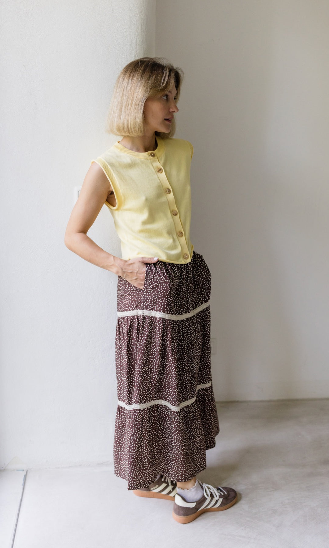 Maxirock Annika mit Spitze & Taschen