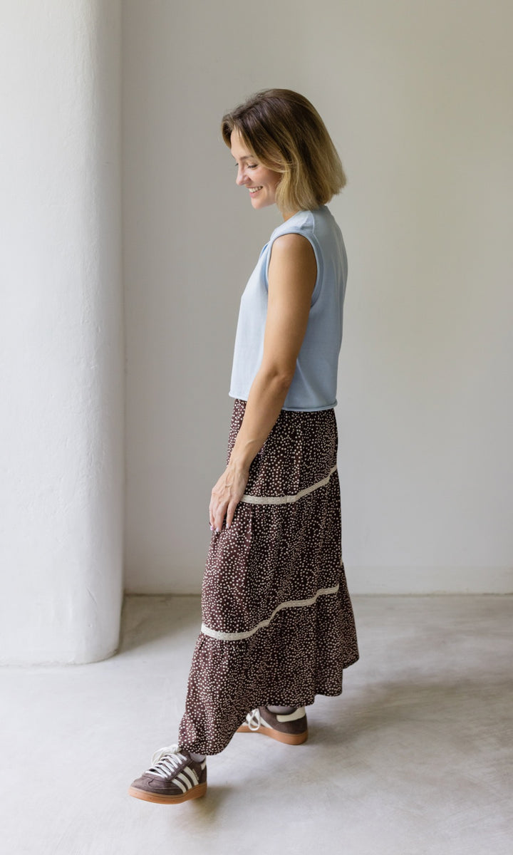 Maxirock Annika mit Spitze & Taschen