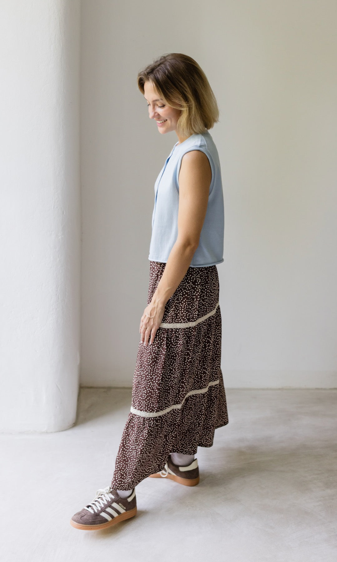 Maxirock Annika mit Spitze & Taschen