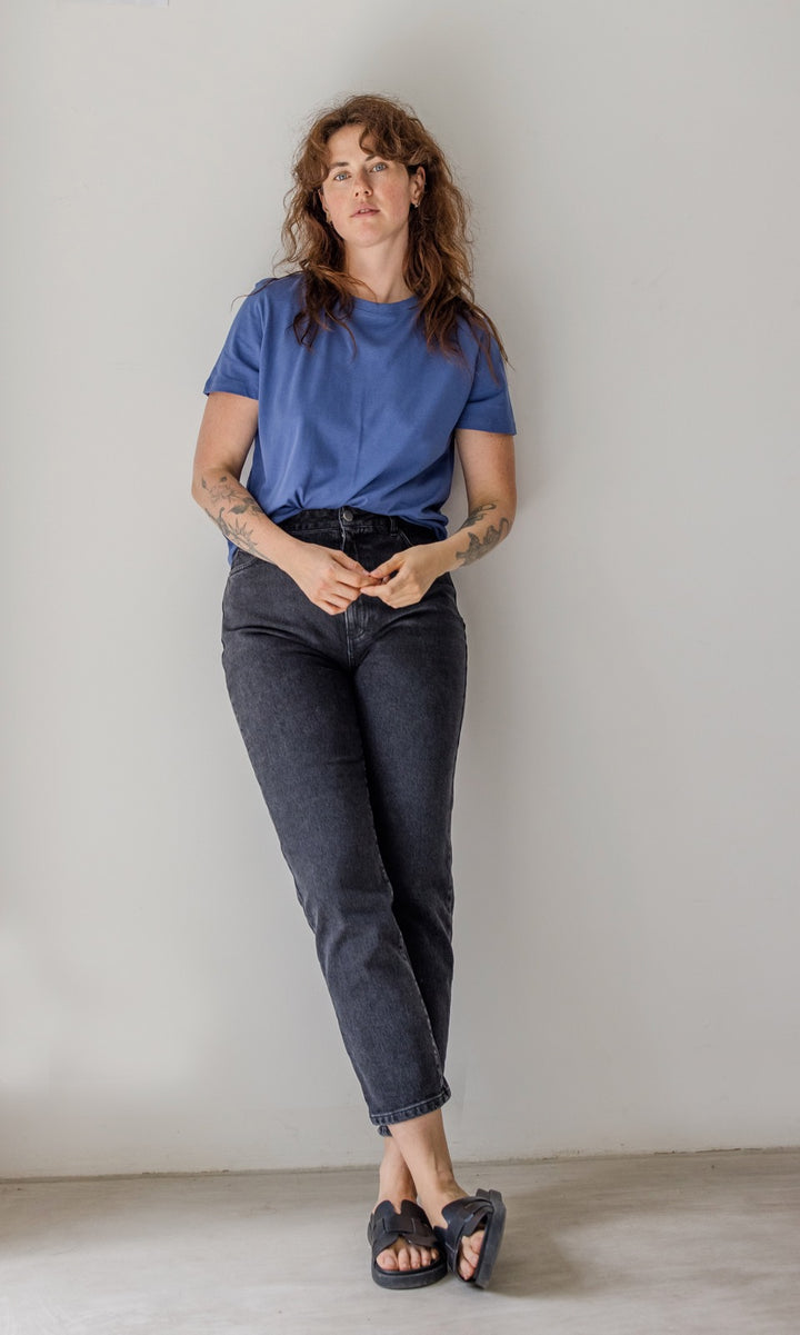 T-Shirt Basic aus Bambus-Baumwollstoff - abricot coco