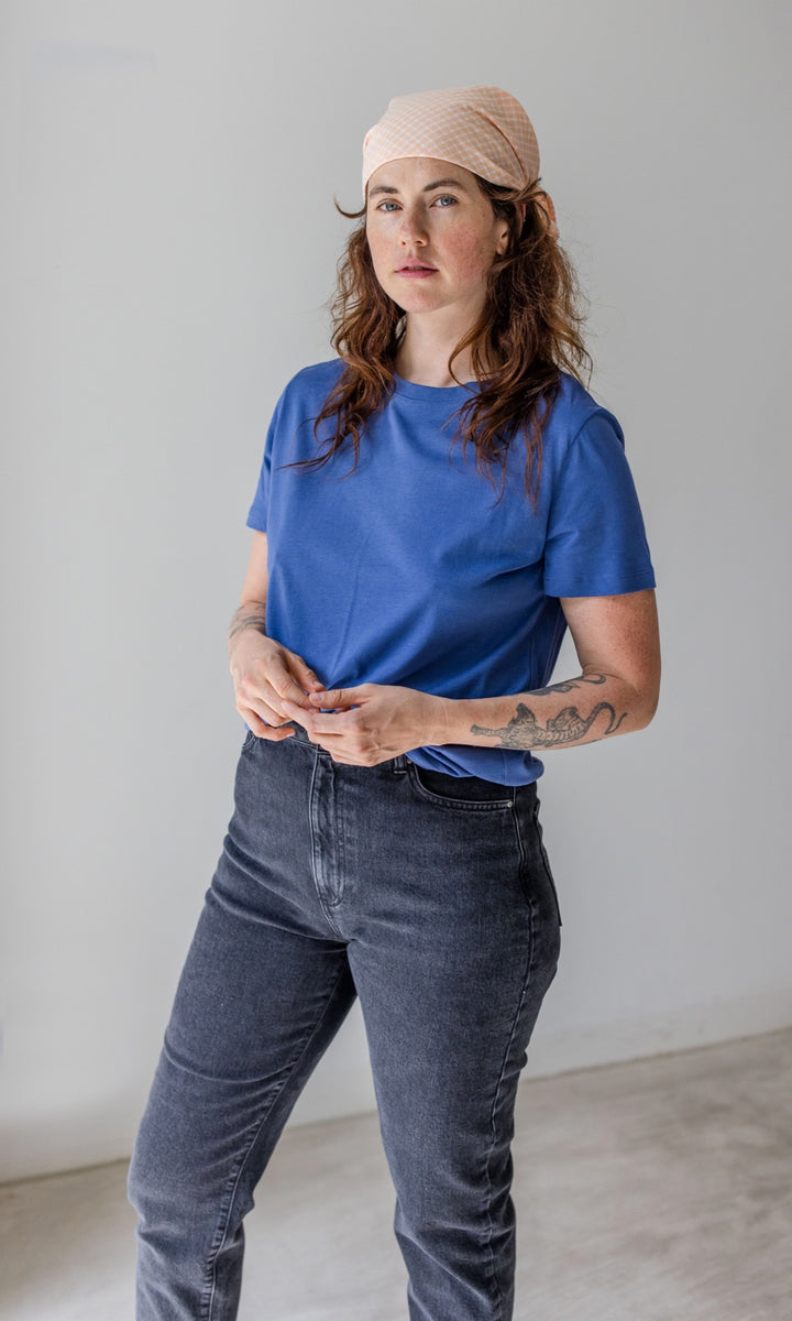 T-Shirt Basic aus Bambus-Baumwollstoff - abricot coco