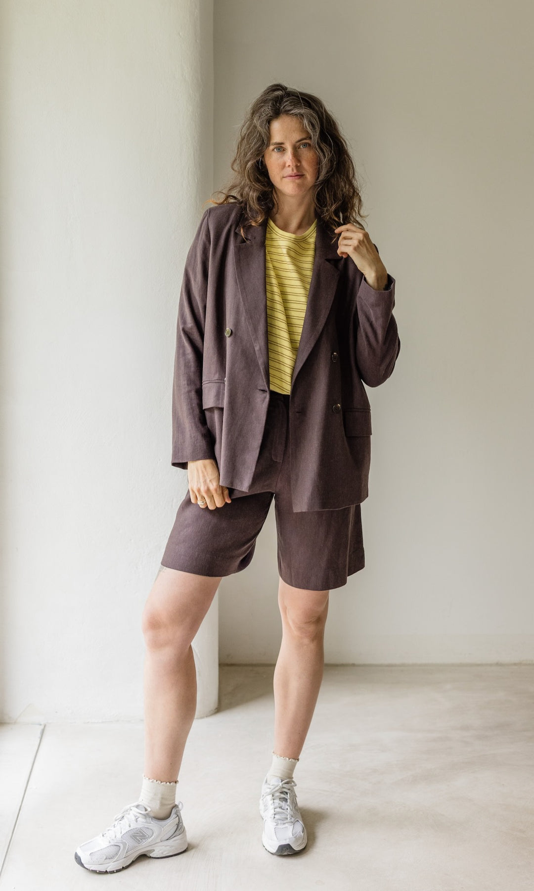 Jacket aus Leinen in Braun - abricot coco