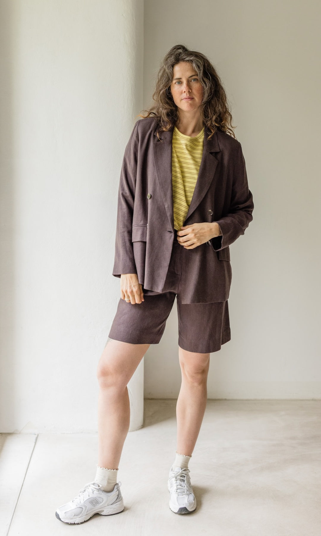 Jacket aus Leinen in Braun - abricot coco