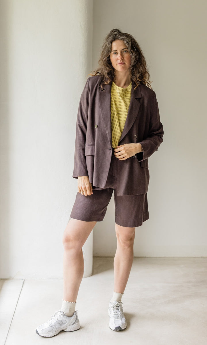 Jacket aus Leinen in Braun - abricot coco