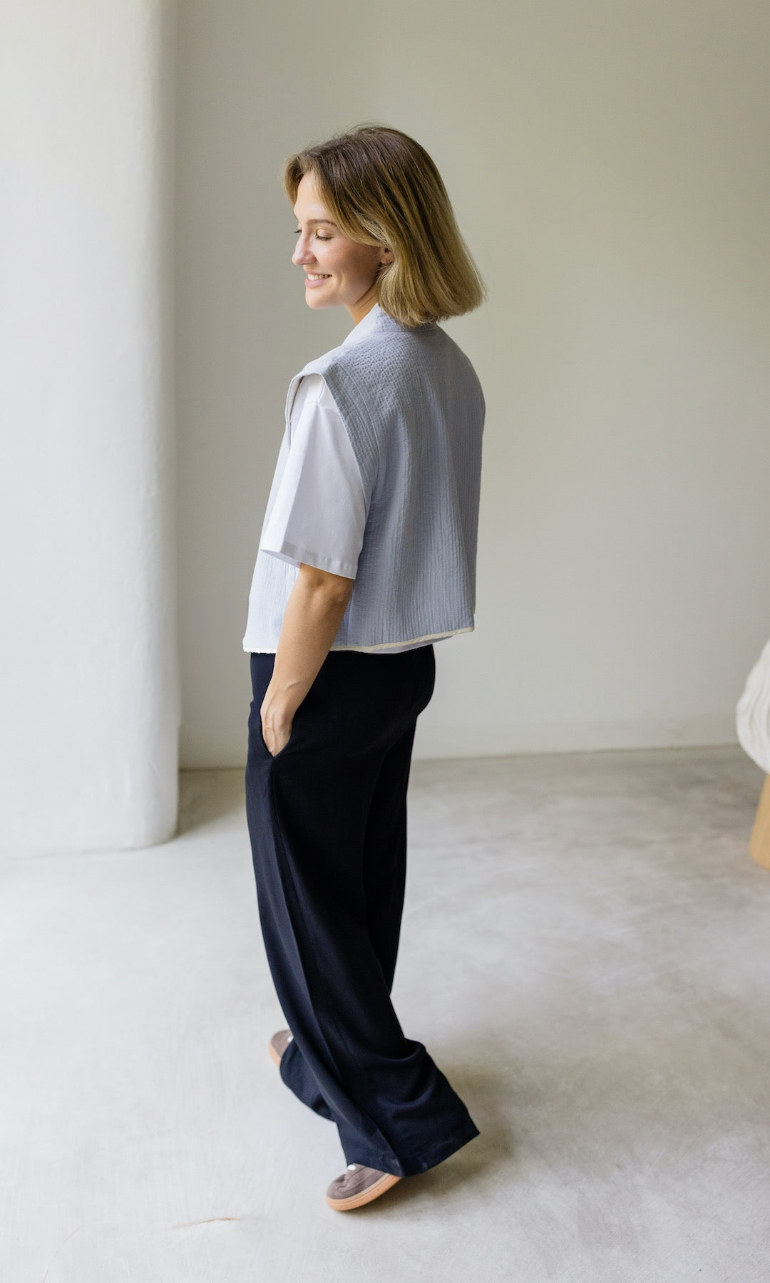 High Waist Culotte aus Viskose