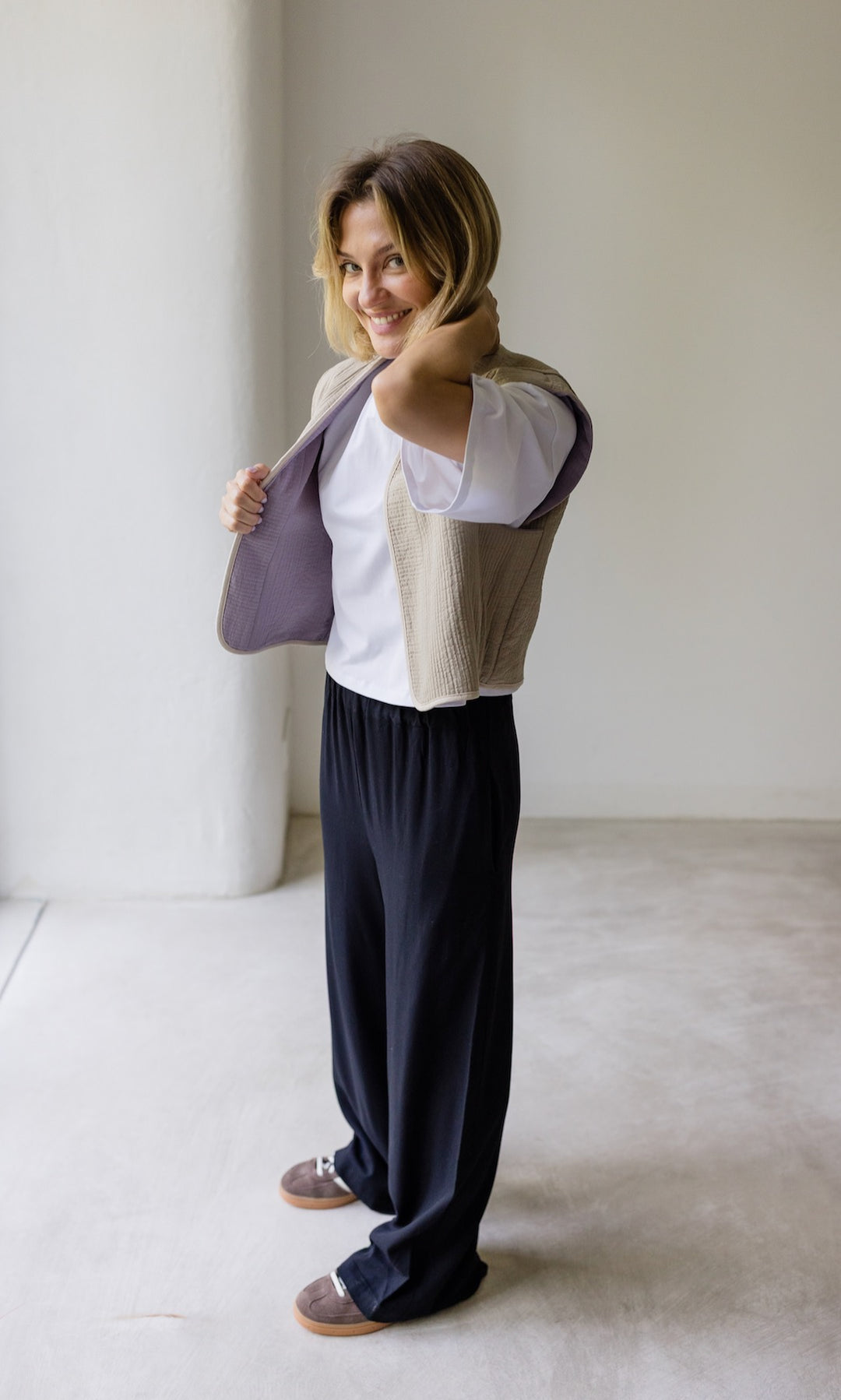 High Waist Culotte aus Viskose