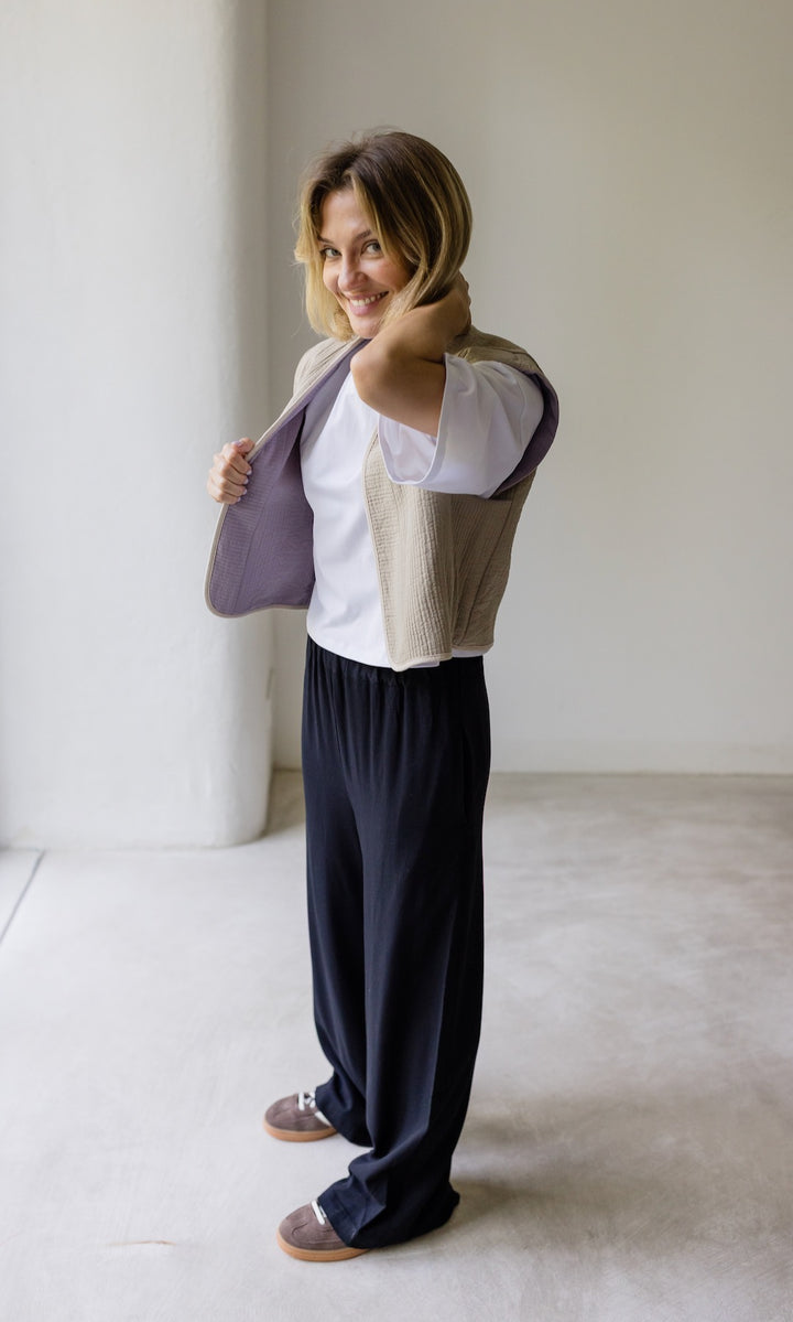 High Waist Culotte aus Viskose