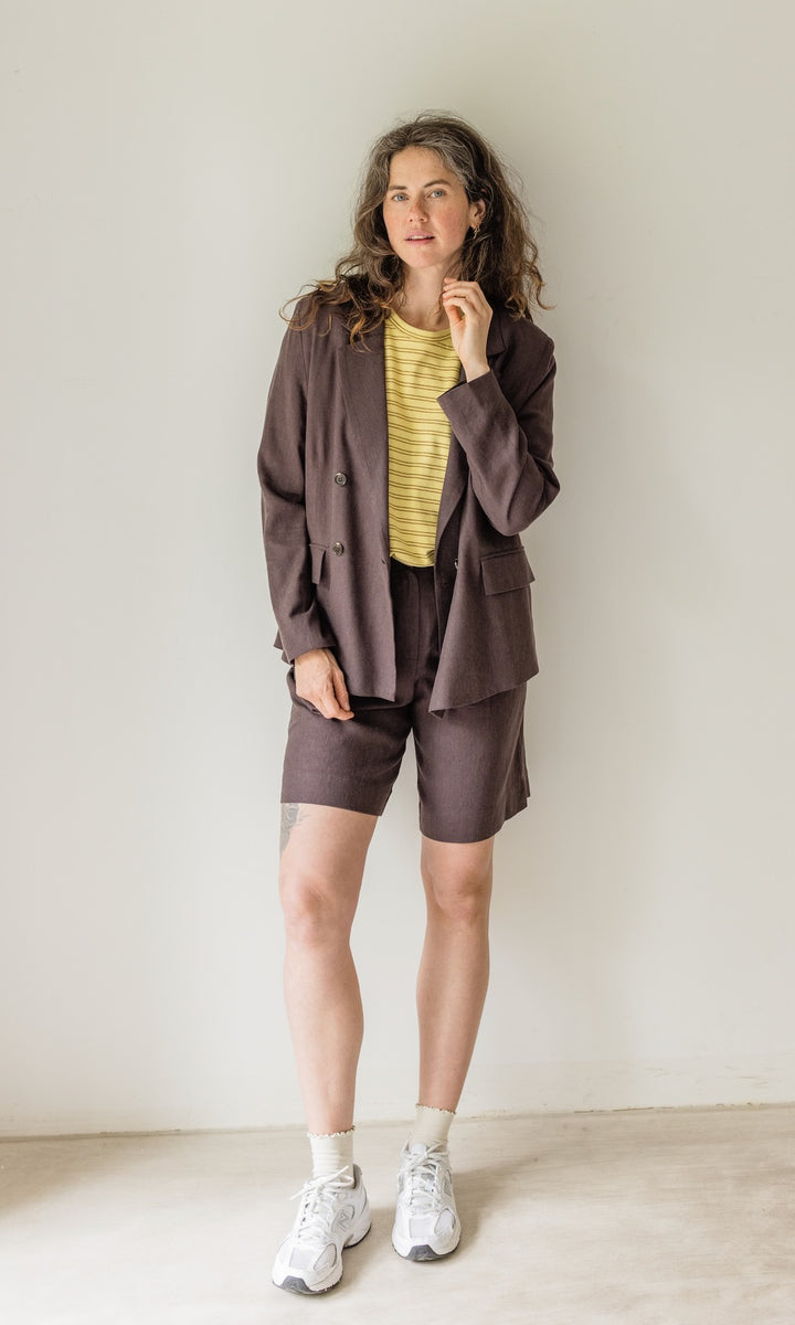 Jacket aus Leinen in Braun - abricot coco