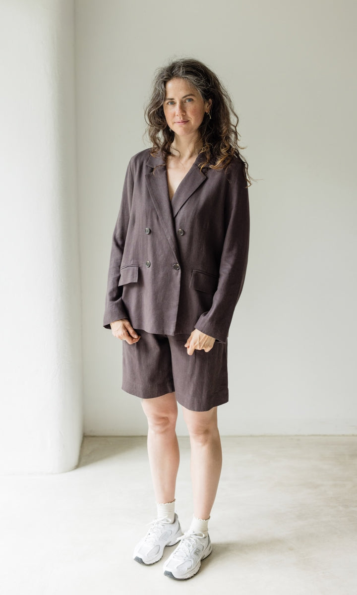 Jacket aus Leinen in Braun - abricot coco