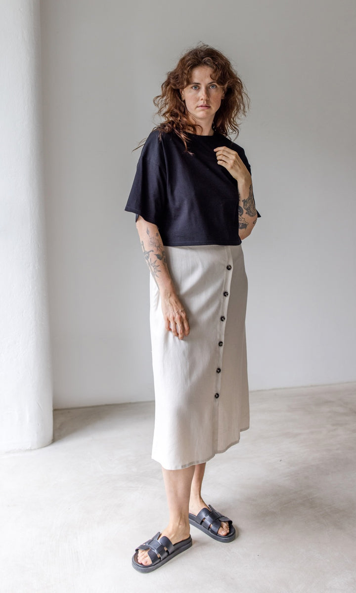 Cropped T-Shirt - abricot coco