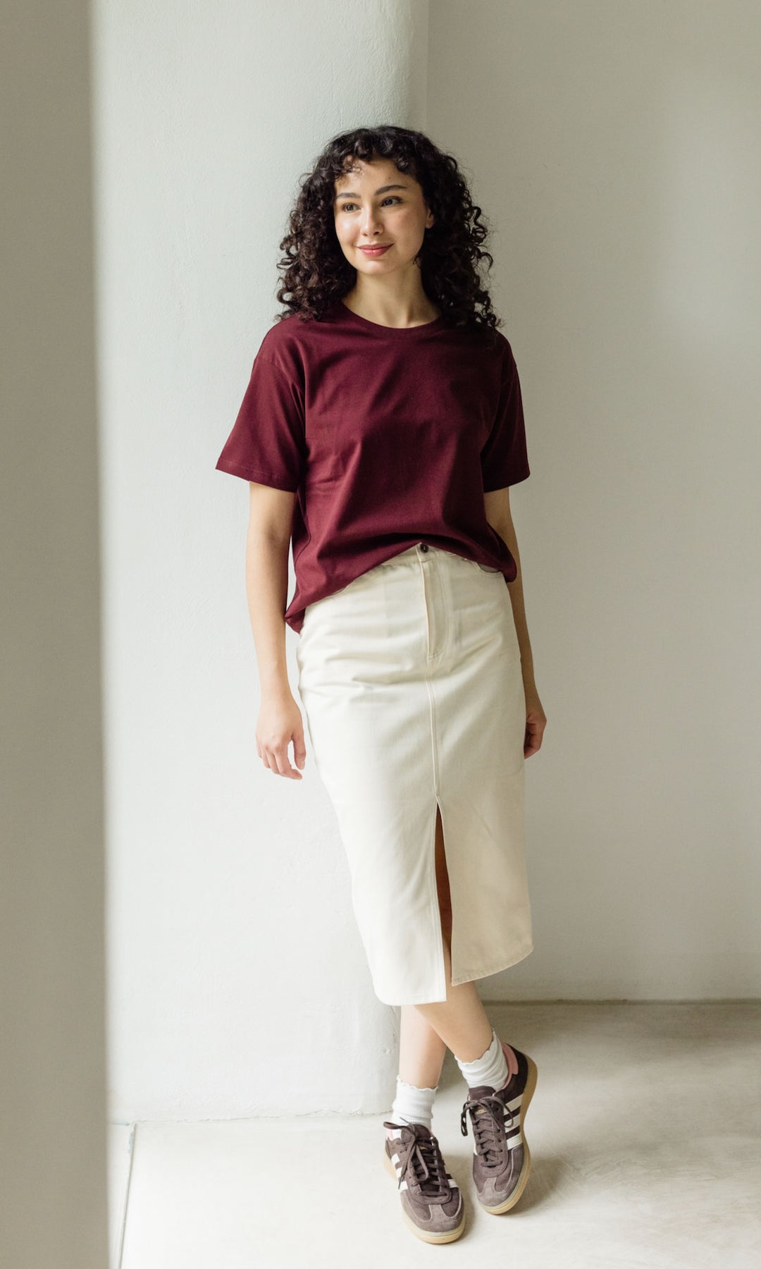 Oversized T-Shirt in Burgund