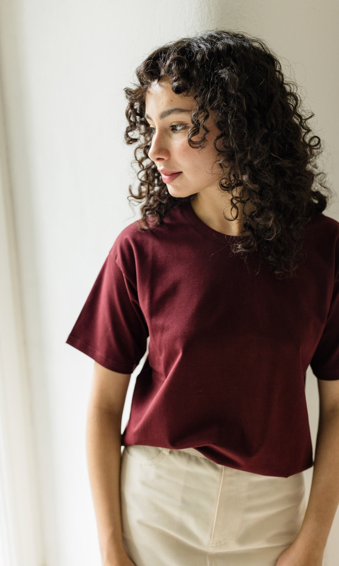 Oversized T-Shirt in Burgund