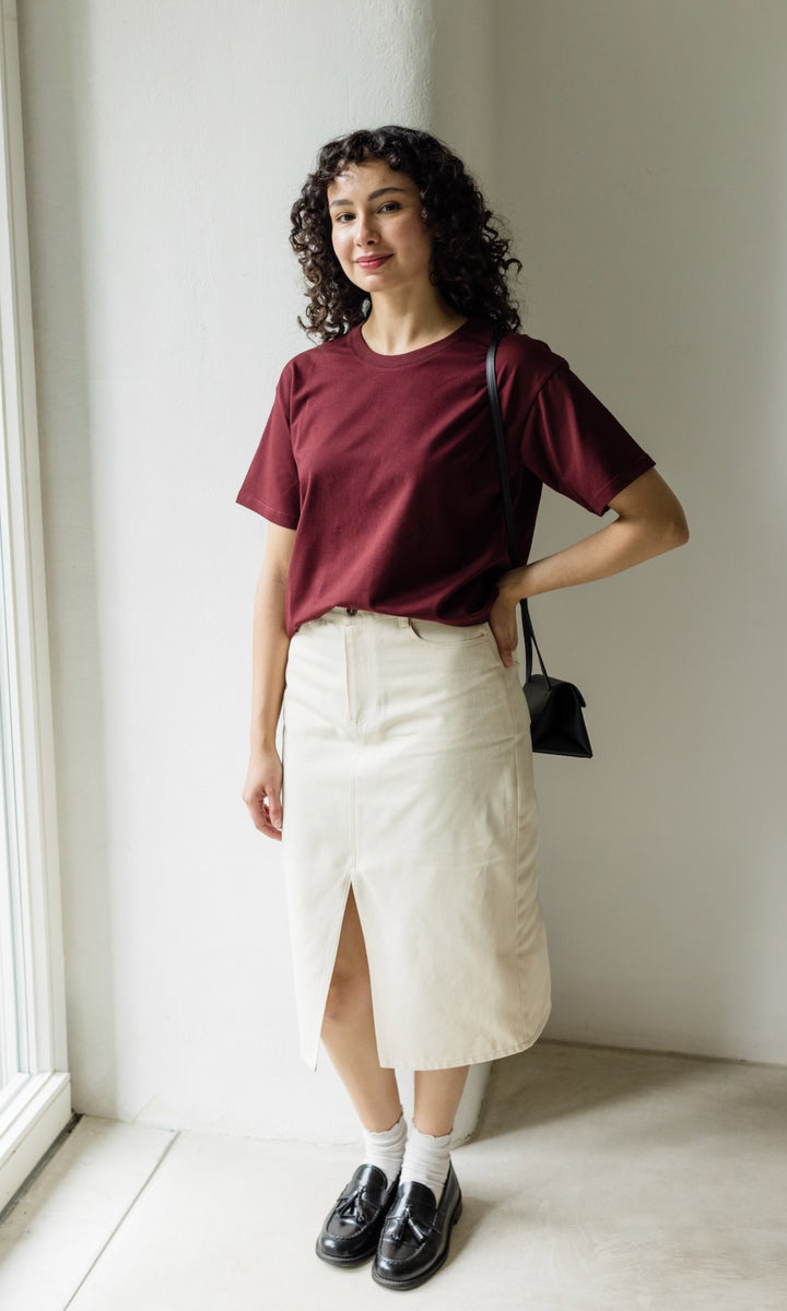 Oversized T-Shirt in Burgund
