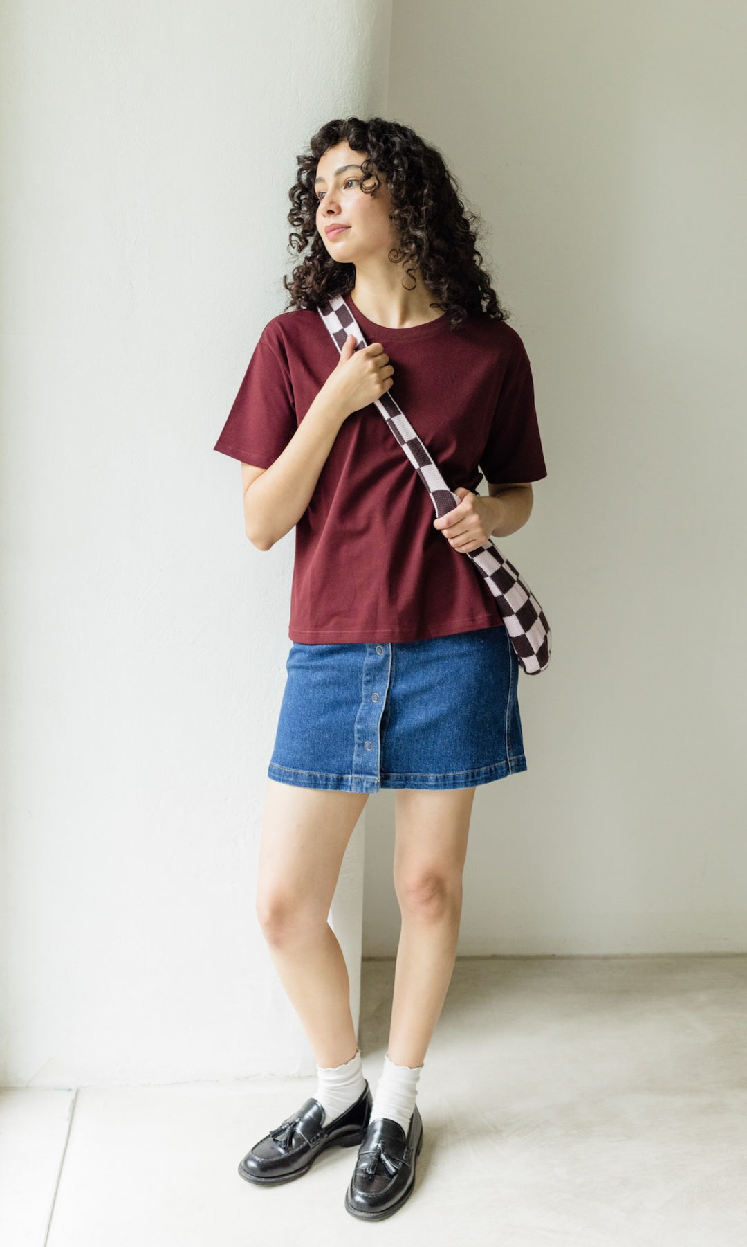 Mini Jeans Rock in klassischem Denim Blau - abricot coco
