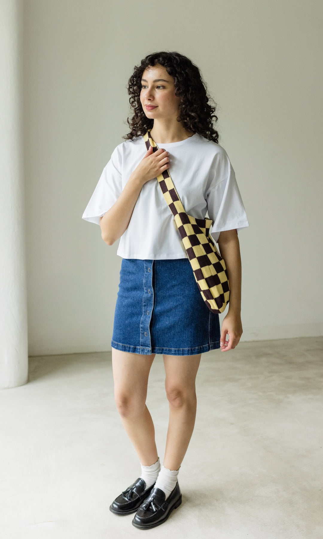 Mini Jeans Rock in klassischem Denim Blau - abricot coco