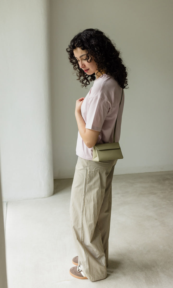 High Waist Stoffhose - abricot coco