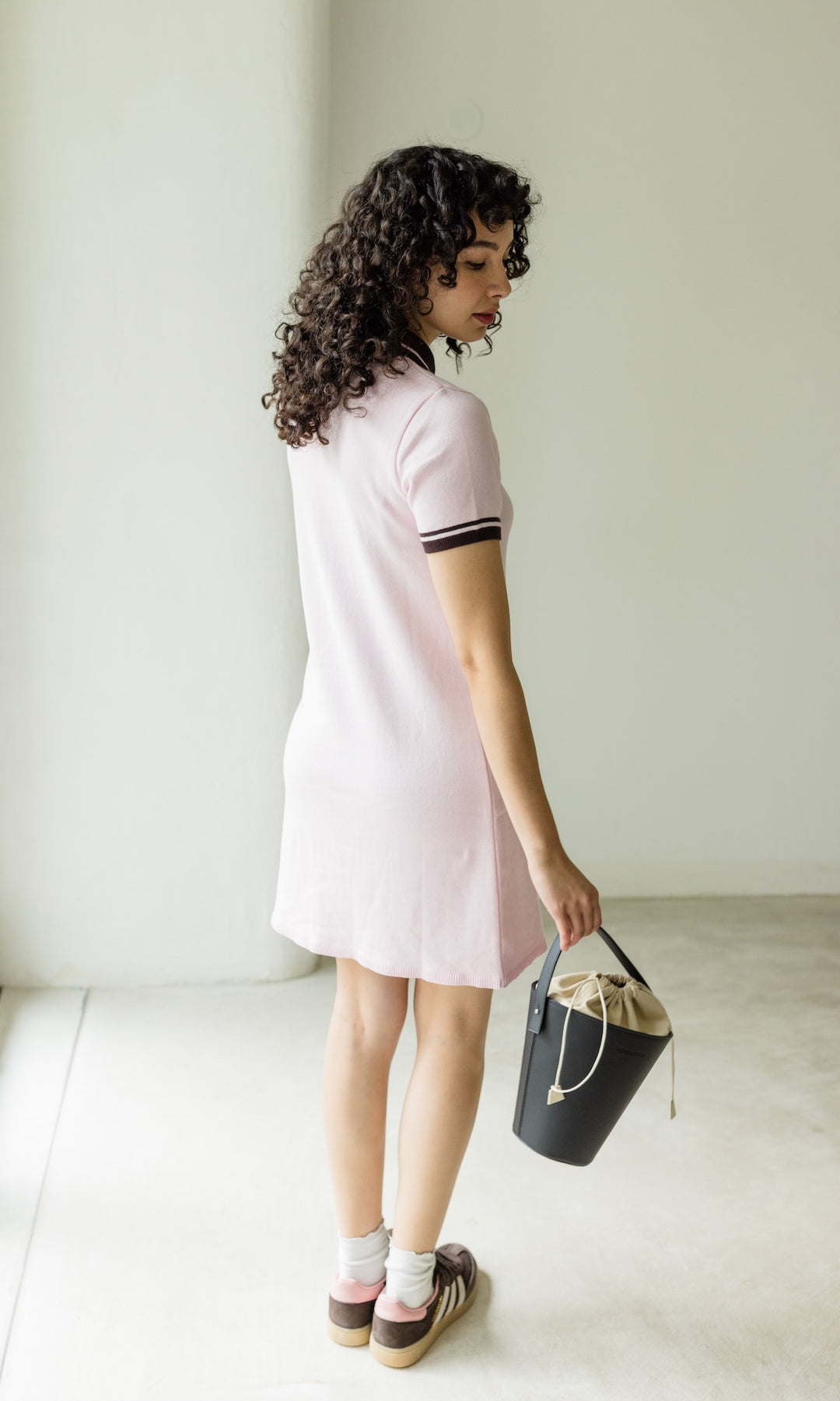 Bucket Bag Schwarz - abricot coco