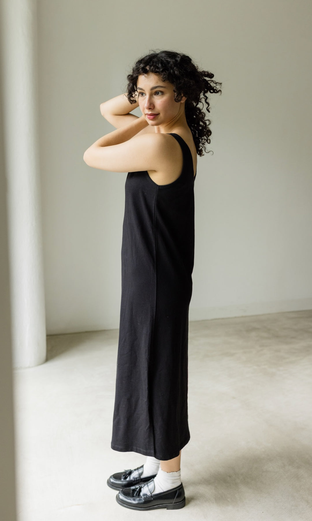 Jersey Kleid - abricot coco